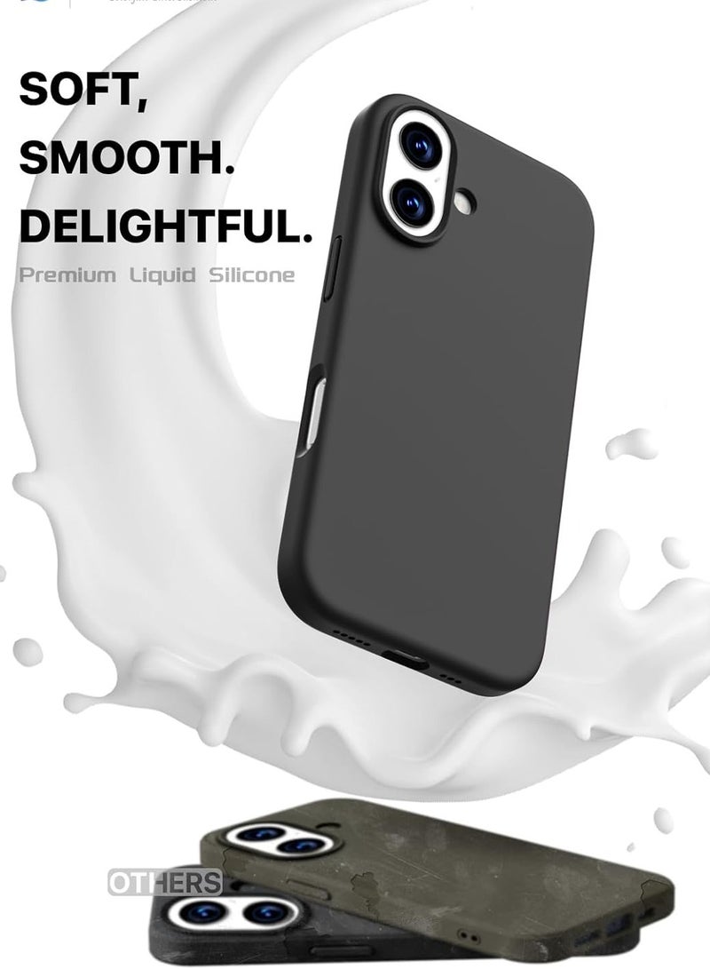 MUDISO iPhone 17 Case Premium Liquid Silicone Cover with 2-Pack Full HD 9D Tempered Glass For iPhone 17 Soft Touch Anti-Scratch with Microfiber Lining Cover For iPhone 17 6.3-inch - Image 3