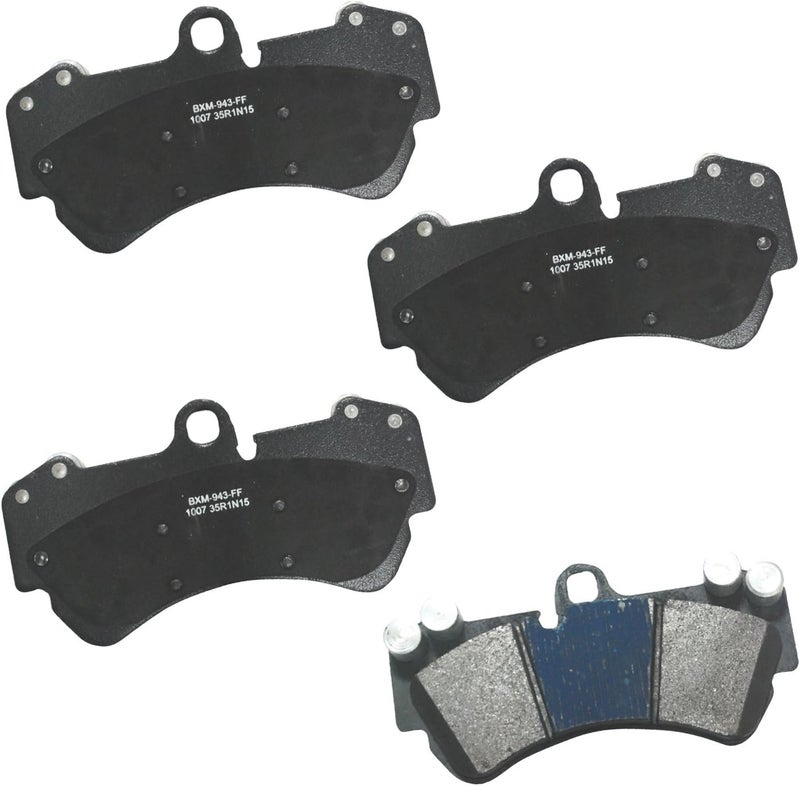 Bendix Premium SBM1007 Semi-Metallic Front Brake Pads for Mercedes-Benz G65 AMG 2014, G550 4x4 2018-2017, Porsche Cayenne 2006-2003, Cayenne 2010-2008, Volkswagen Touareg 2006-2004, Touareg 2012 - Image 1