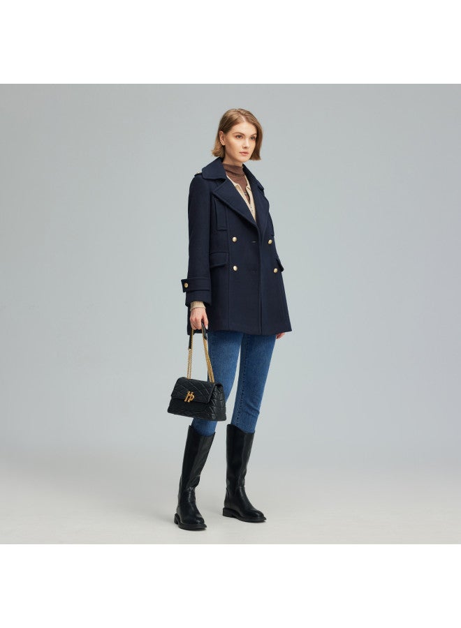 Hush Puppies Slimming And Elegant Autumn Minimalist Commuting Versatile Woolen Coat Women's Outerwear - Image 5