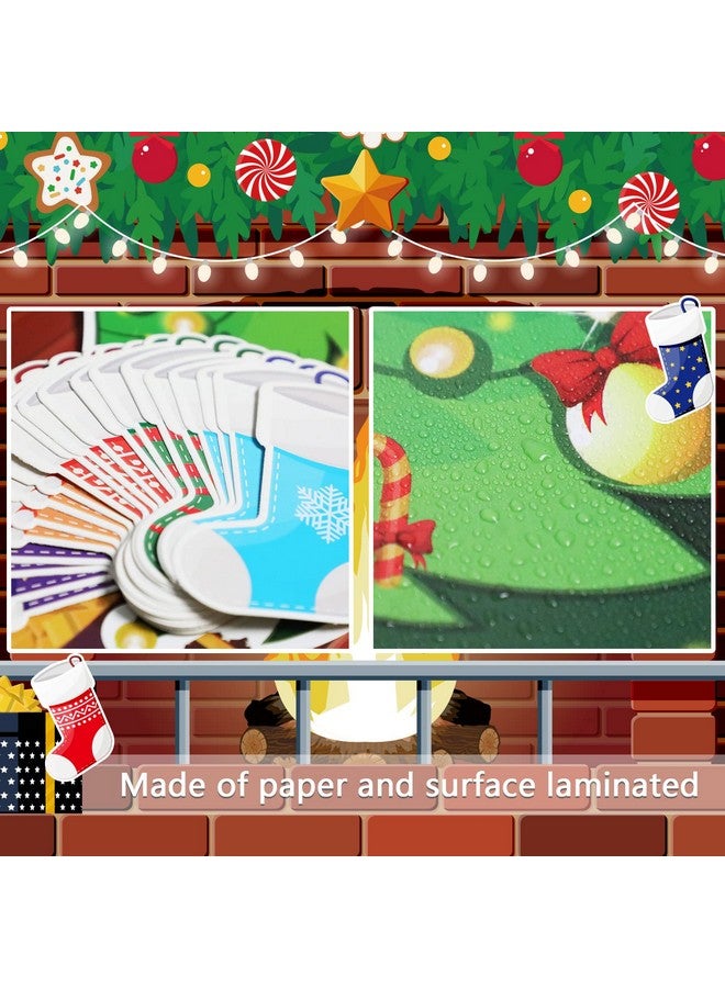 Tevxj Christmas Bulletin Board Set Christmas Tree Fireplace Bulletin Board Decorations XMAS Holiday Board Classroom Decoration Cutouts for Calendars Bulletin Boards Classrooms - Image 3