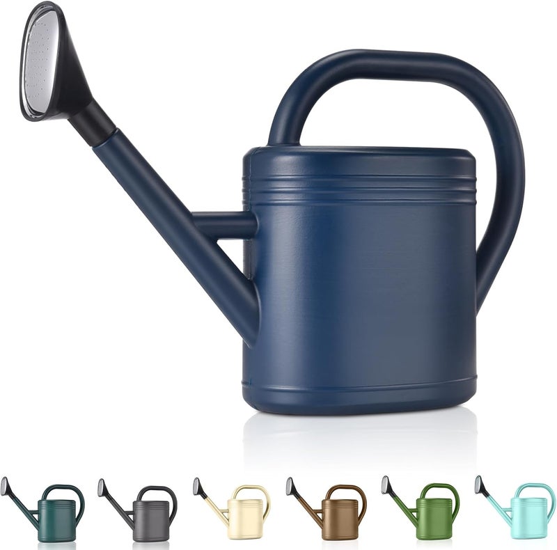 NERUB Watering Can 1 Gallon for Indoor Plants, Garden, Outdoor Plant House Flower, Gallon Large Long Spout with Sprinkler Head (Blue) - Image 1