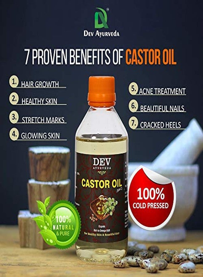 Dev Ayurveda Pure Castor oil Therapeutic grade 200ML. (100% Cold Pressed) - Image 2