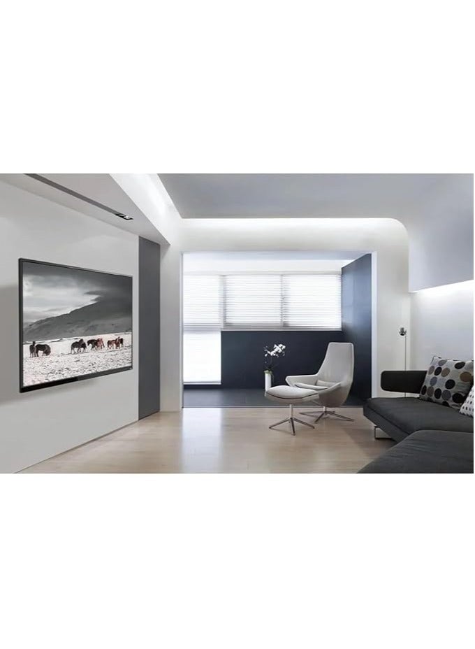 Skill Tech SH‑446P Full‑Motion Double‑Stud Swivel TV Wall Mount | Heavy-Duty Steel Mount for 23″–55″ Flat & Curved TVs | Supports Up to 50 kg | ±60° Swivel, +10°/–20° Tilt, ±3° Leveling | Low‑Profile (64–510 mm) & Cable-Managed (Black) - Image 3