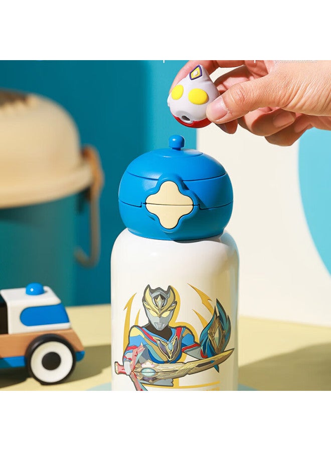 Beddybear Starry Sky Double-drinking Children's Insulated Cup With Straw, 316 Stainless Steel Large Capacity Thermos 600ml Ultraman Deke - Image 2