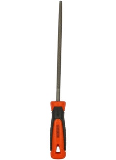 BLACK+DECKER Black+Decker 200Mm 2Nd Cut Bimaterial Handle Steel Round File, Orange/Black - Bdht22145, 2 Years Warranty  - Image 1
