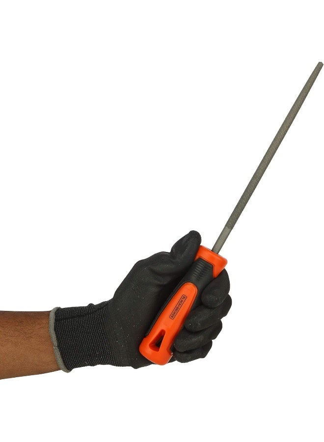 بلاك اند ديكر ملف دائري بمقبض ثنائي المواد من بلاك آند ديكر بطول 200 مم وقطعة ثانوية من الصلب باللون البرتقالي/الأسود - BDHT22145، ضمان لمدة عامين - Image 5