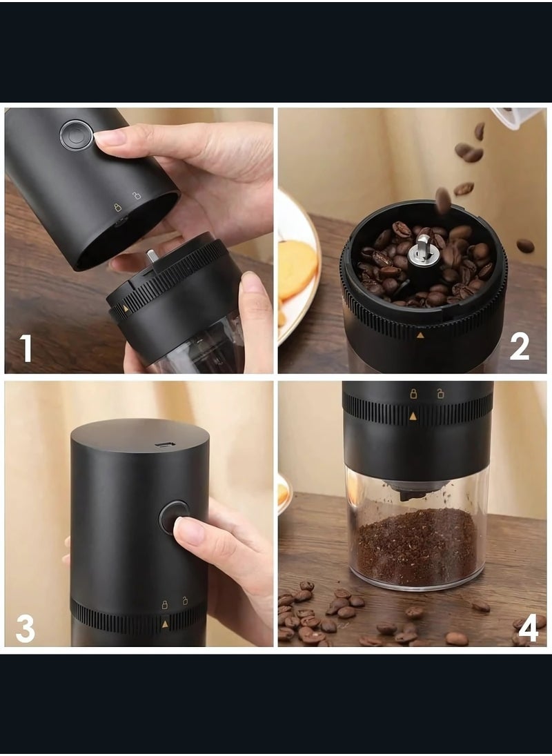 F.A.M.S Portable Coffee Grinder - USB Rechargeable, Adjustable Grind Settings, Powerful Motor, Quiet Operation, Compact Design, Easy to Clean  - Image 5