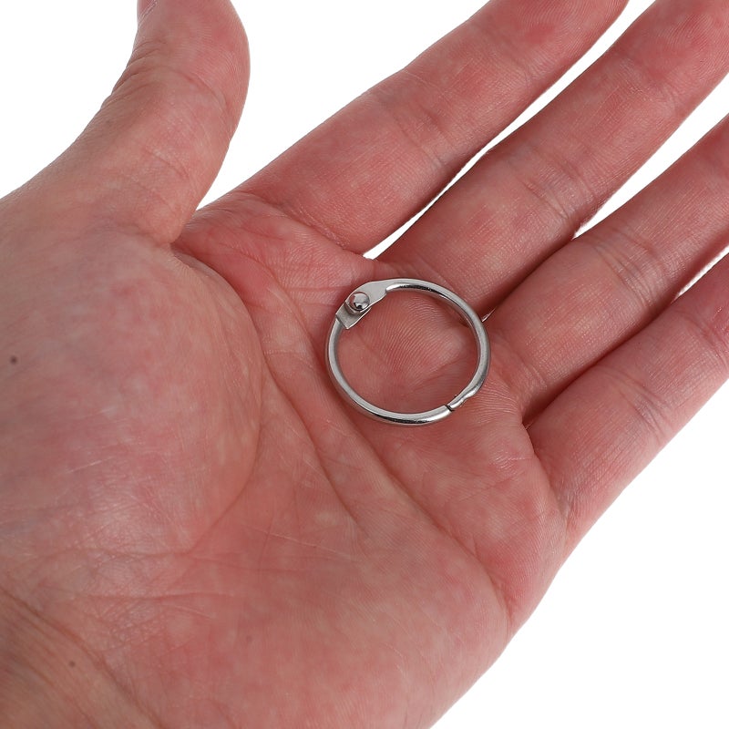 Metal Binder Rings Large, Durable for Organizing Documents and Cards - Image 4