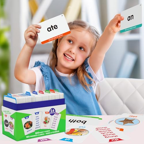BenBen 650 Sight Words Phonics Flash Cards Learn to Read CVC Blends Long Vowel Sounds Dolch Fry High Frequency Site Words for Prek Kindergarten 1st 2nd 3rd Grade Kids Ages 39 - Image 5