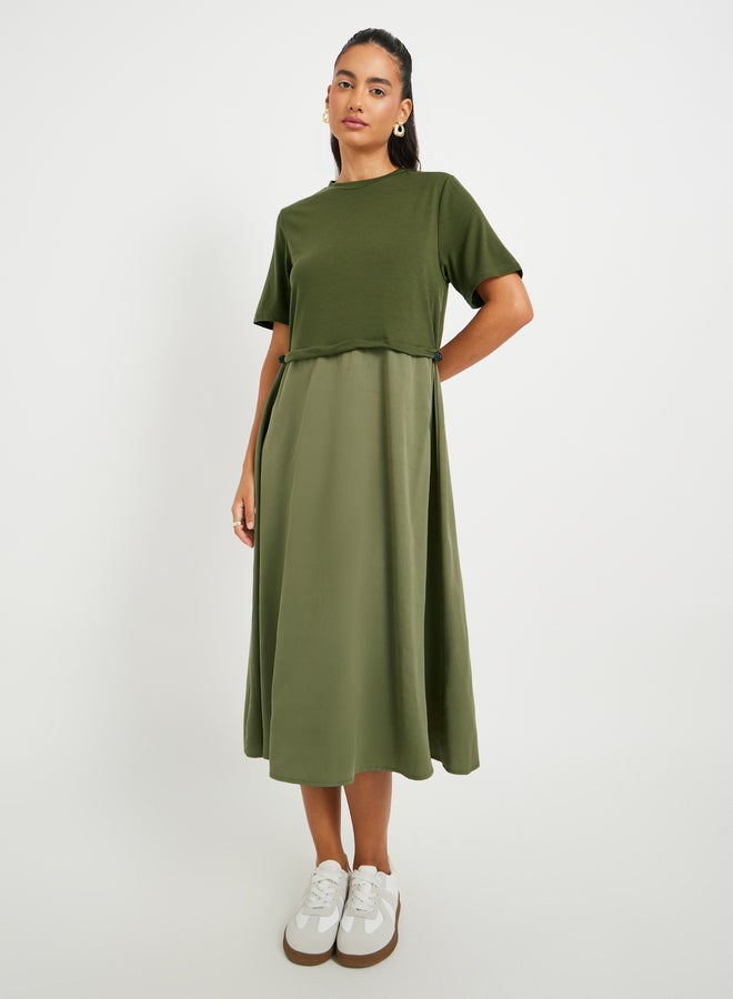 Take Two Two-Tone T-Shirt Dress - Image 2