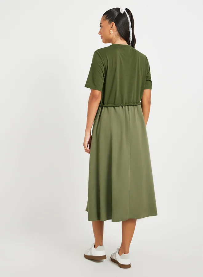 Take Two Two-Tone T-Shirt Dress
