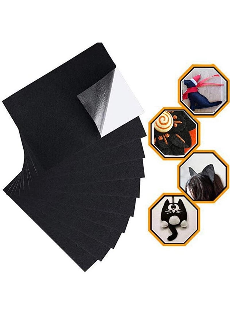 RZJZGZ RZJZGZ Adhesive Felt Sheet Black Felt 83x118in 1mm Fabric Adhesive Sticky Back Felt Sheets for Art and Craft Making 5PCS  - Image 1