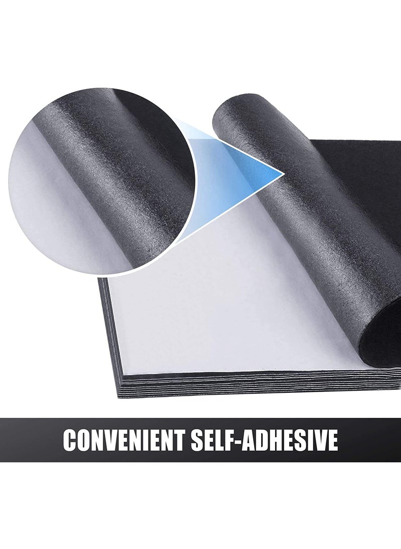 RZJZGZ RZJZGZ Adhesive Felt Sheet Black Felt 83x118in 1mm Fabric Adhesive Sticky Back Felt Sheets for Art and Craft Making 5PCS  - Image 5