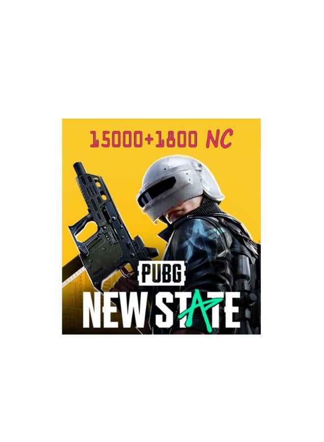 PUBG New State Digital Code Gift Card – 15000 + 1800 NC