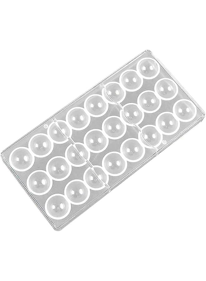 PROMASS قالب شوكولاتة بلاستيكي، قالب شوكولاتة من البولي كربونات، قالب حلوى من البولي كربونات، أدوات خبز مصنوعة يدويًا، قالب جيلي بلاستيكي، مجموعة قوالب حلوى، أدوات خبز المعجنات، الشكل: نصف كرة، نصف كرة - Image 1