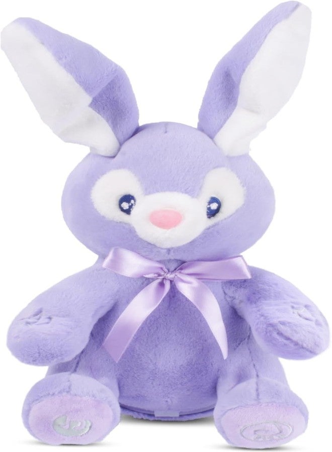 Dimple Bella Bunny Stuffed Animal - Animated Interactive Soft Bunny Plush Toy with Peek-a-Boo Feature and Singing Songs - Perfect Baby Stuffed Animal Gift for Ages 0 and Up, Purple - Image 1
