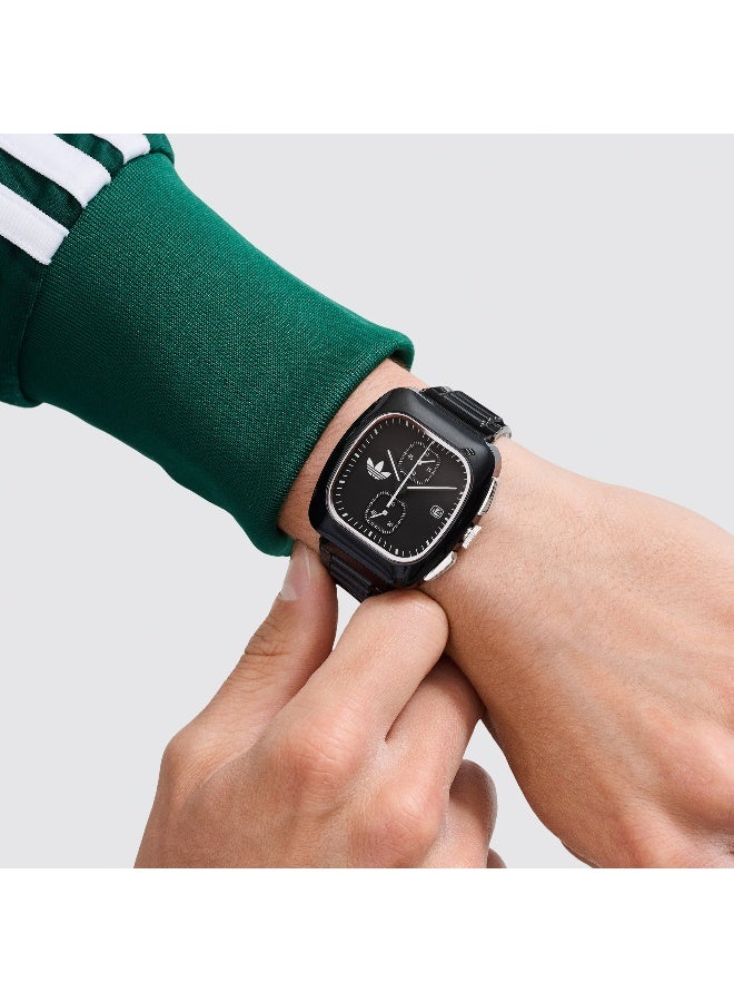 Adidas Black Analog Watch for Men - Image 3