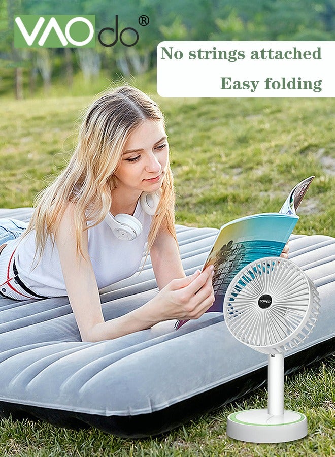 VAOdo Portable Handheld Fan, 3 Speeds Table Fan, Low Noise USB Charging Small Fan, Electric Strong Wind Desktop Fan, Back to School Portable Fan for Home School Dormitory Office - Image 1