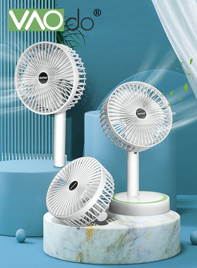 VAOdo Portable Handheld Fan, 3 Speeds Table Fan, Low Noise USB Charging Small Fan, Electric Strong Wind Desktop Fan, Back to School Portable Fan for Home School Dormitory Office - Image 2