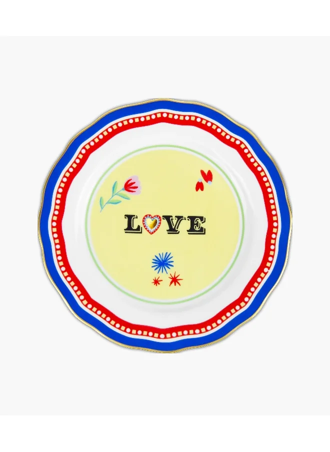 Baci milano Mamma Mia Love Dessert Plate - Porcelain 22cm