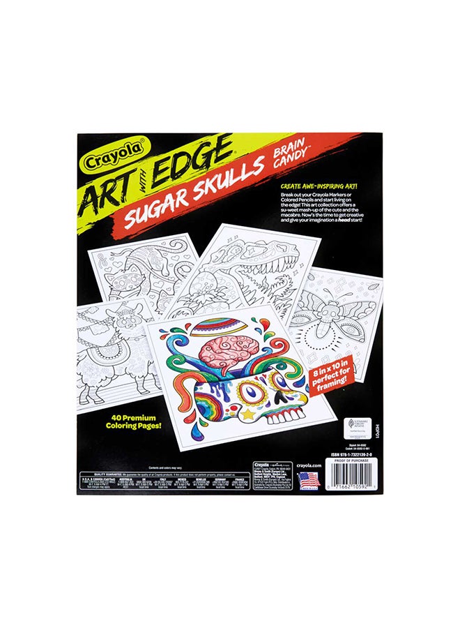 Crayola كتاب تلوين جماجم السكر مع لمسة فنية، المجلد 3 - Image 3