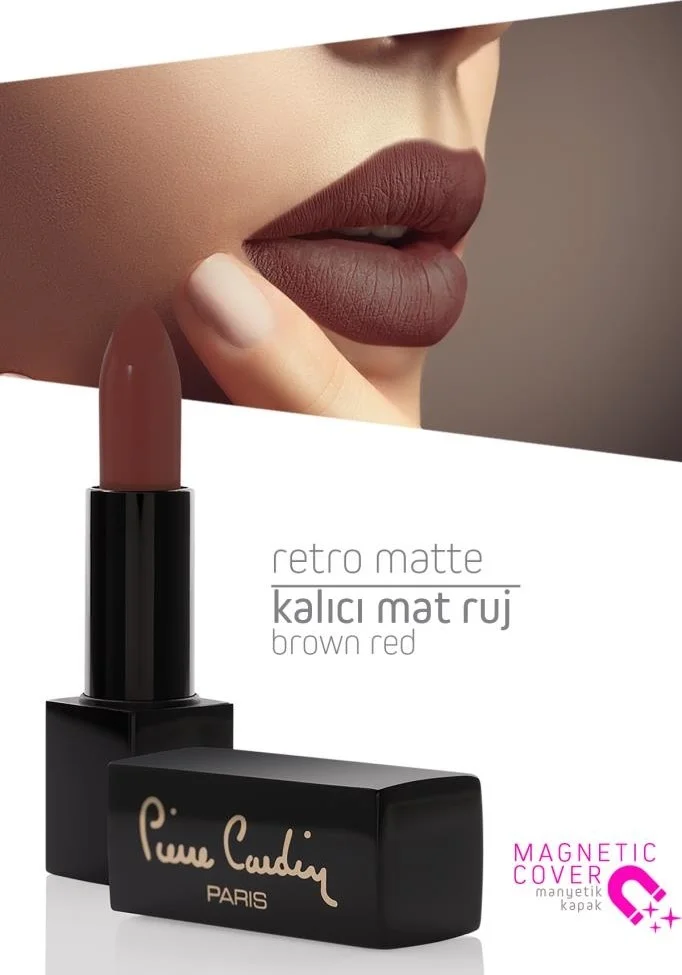 بيير كاردان Retro Matte Lipstick - Brown Red - 156