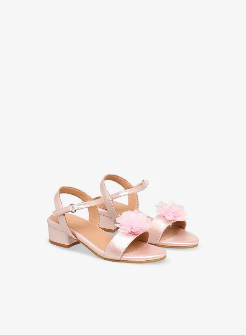 Celeste Girls Block Heel Ankle Strap Sandals Ramadan Collection