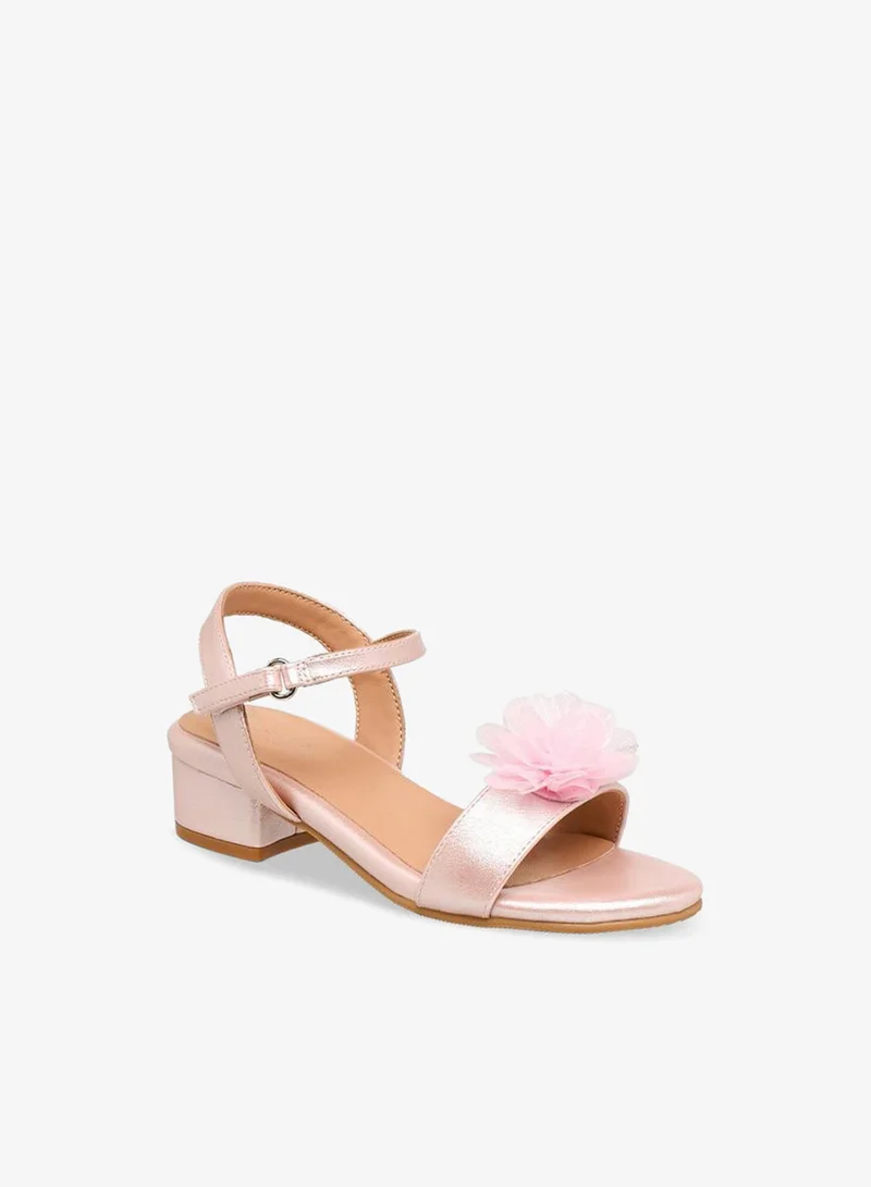 Celeste Girls Block Heel Ankle Strap Sandals Ramadan Collection