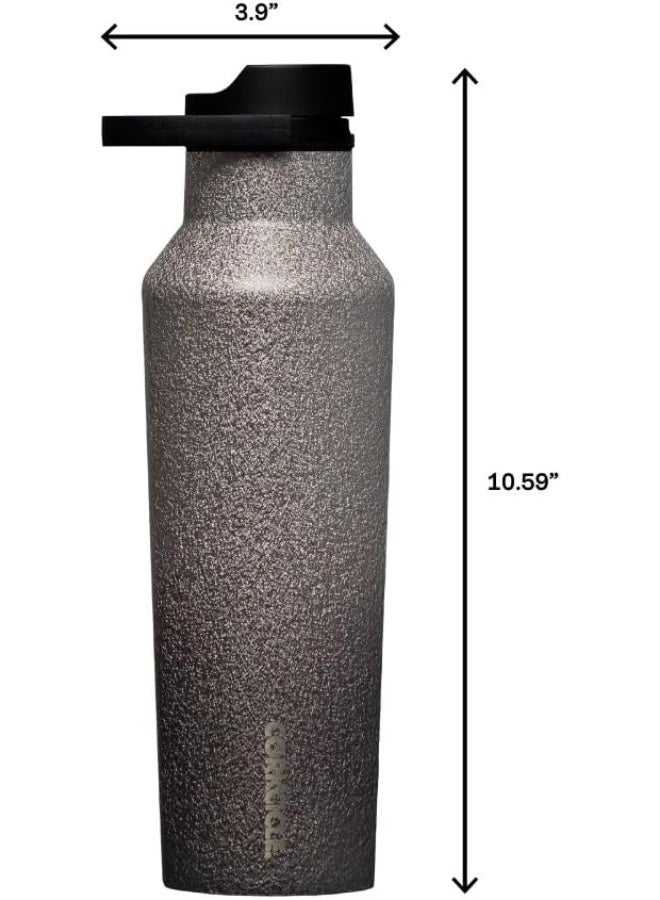 Corkcicle Sport Canteen Insulated Tumbler, Steel Shadow, 20 oz – Reusable Water Bottle Keeps Beverages Cold for 25 Hours & Hot 12 Hours – Cupholder Friendly Tumbler with Screw-On Cap - Image 2