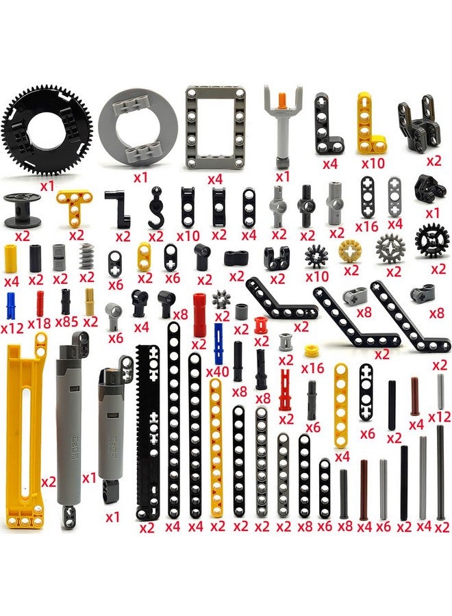 ZHX ZHX Technical Parts Beams Axles Connectors Bricks Sets - 457 Pieces, Chassis Frame Liftarm Push Rods for Technic Car MOC Building Block Toys  - Image 5