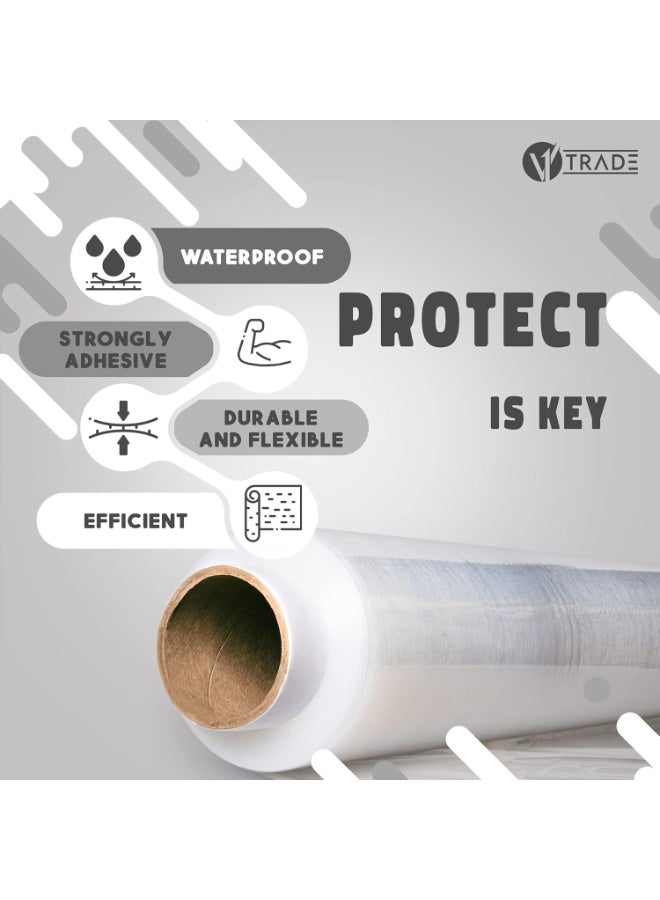 Stretchable Clear Wrapping Paper for Furniture and Moving Handmade Film Board Roll Packing Tools and Packaging Length 30cm  - Image 2