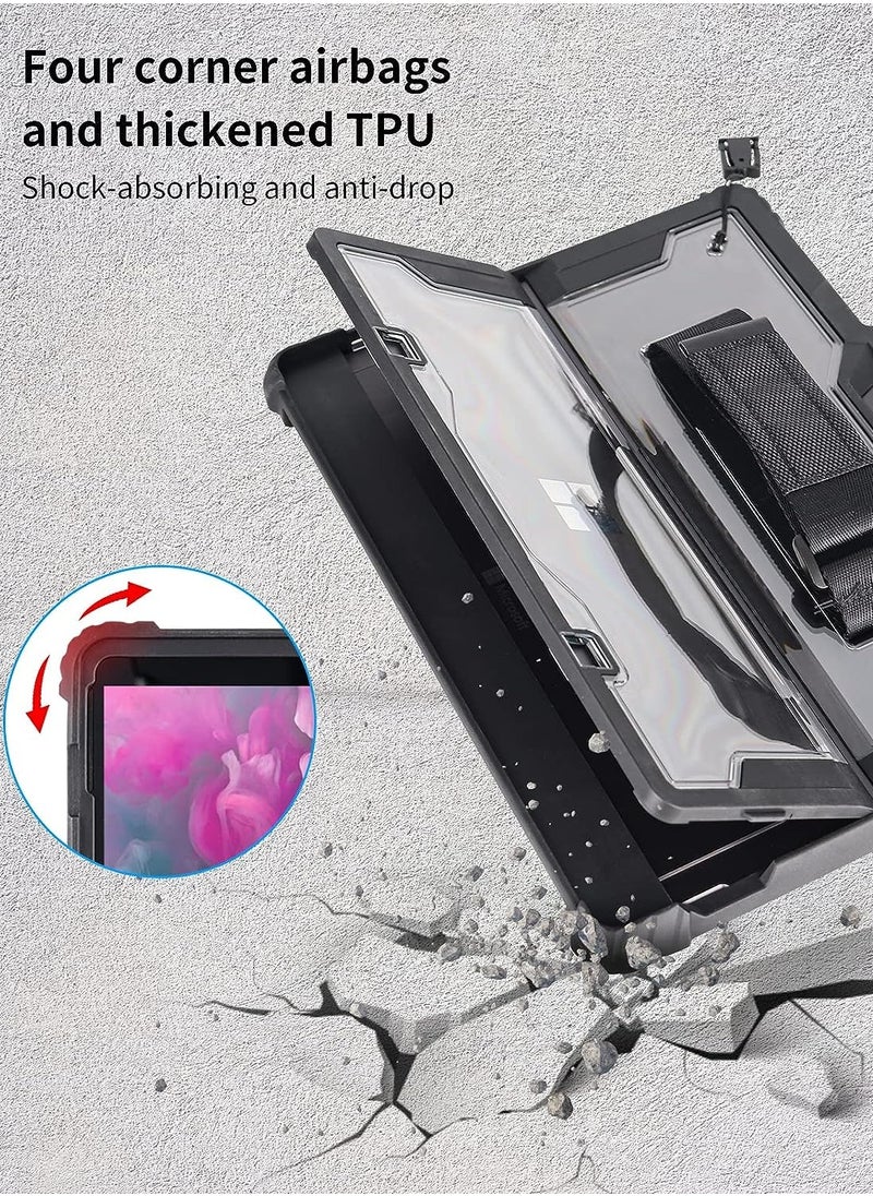 Protective Case Compatible with Microsoft Surface Go 1/2/3 with Shoulder Strap, Hand Strap, Stylus Pen Holder, Rugged, Shock-Absorbing and Drop-Resistant  - Image 4