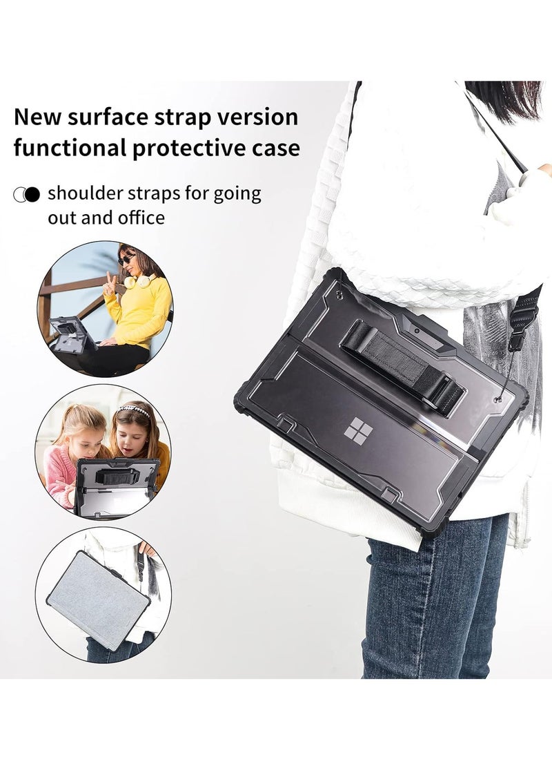 Protective Case Compatible with Microsoft Surface Go 1/2/3 with Shoulder Strap, Hand Strap, Stylus Pen Holder, Rugged, Shock-Absorbing and Drop-Resistant  - Image 5