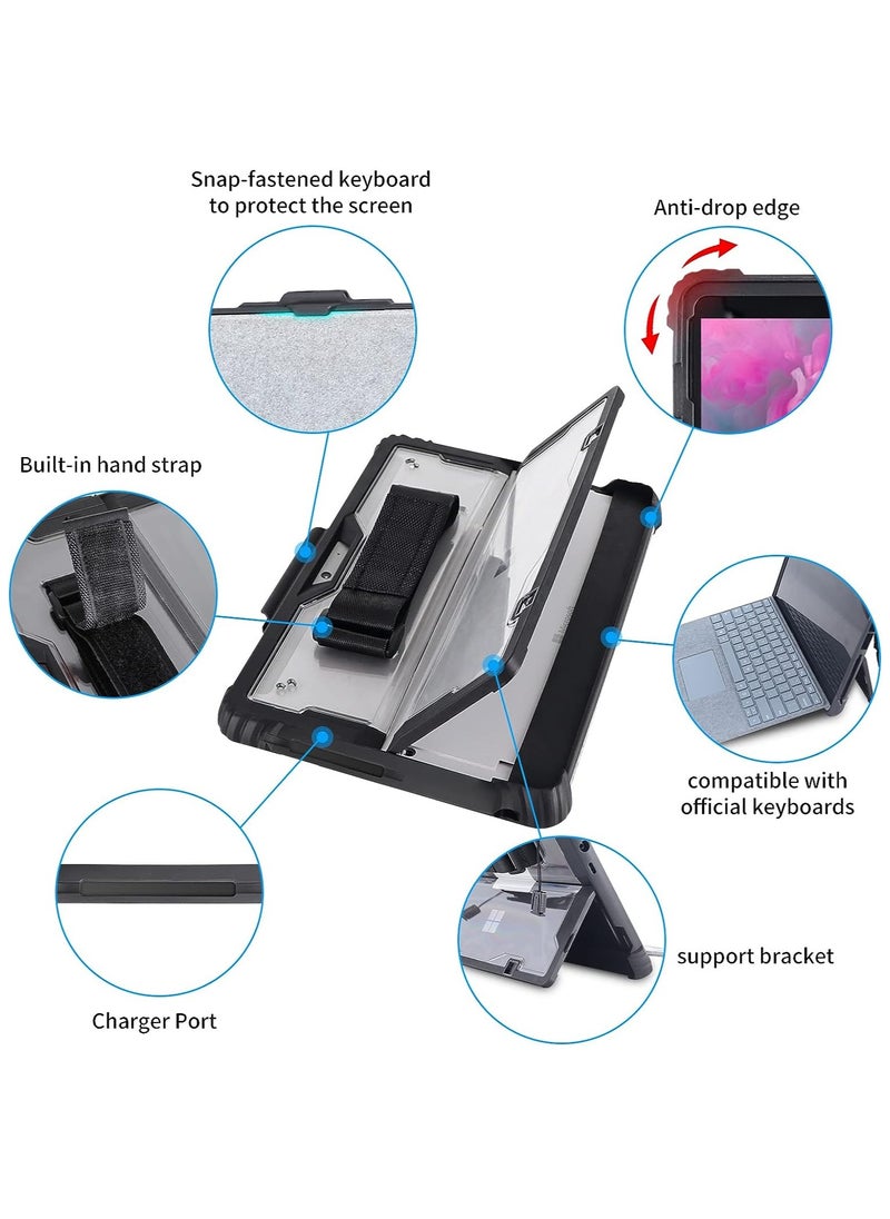 Protective Case Compatible with Microsoft Surface Go 1/2/3 with Shoulder Strap, Hand Strap, Stylus Pen Holder, Rugged, Shock-Absorbing and Drop-Resistant  - Image 3