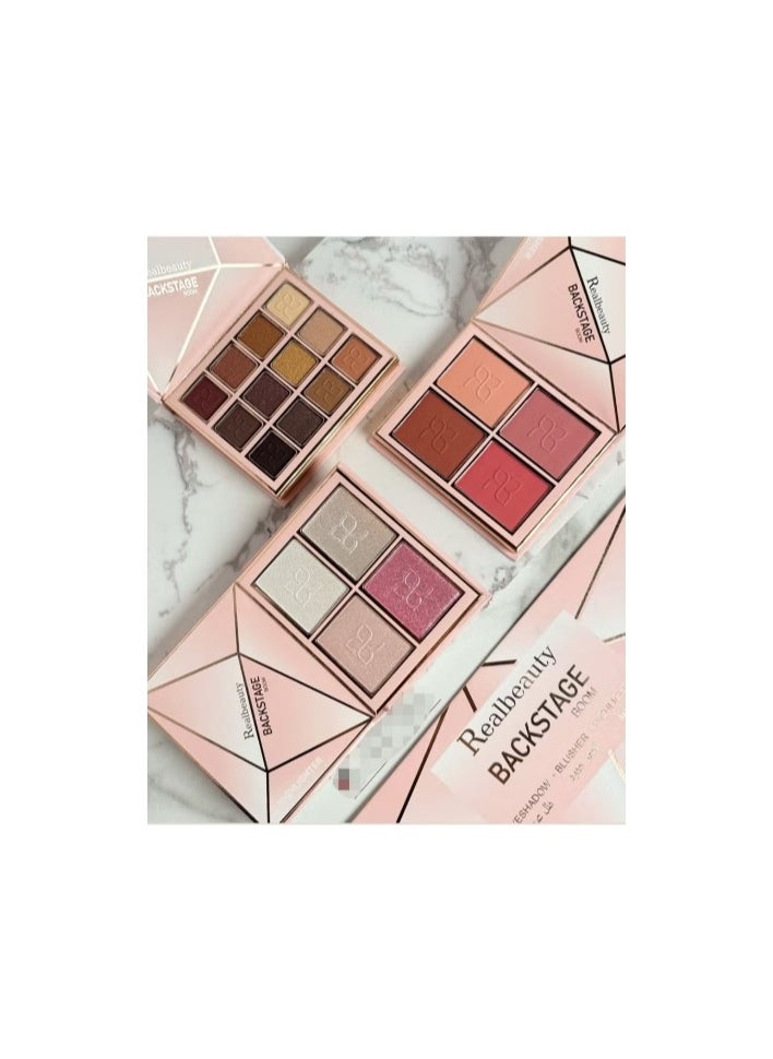 REAL BEAUTY - A Complete Palette Of Blush + Highlighter + Multi-Colored eye Shadow - Image 1