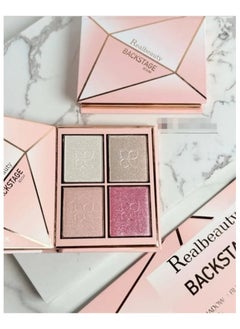 REAL BEAUTY A Complete Palette Of Blush + Highlighter + Multi-Colored eye Shadow  - Image 3