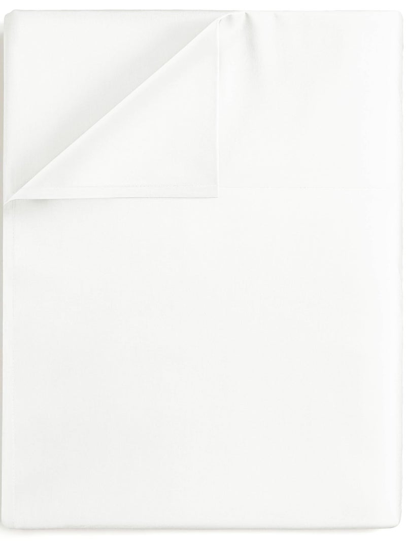CGK Unlimited Twin Size Flat Bed Sheet - Hotel Luxury Single Flat Sheet Only - Wrinkle Free & Fade Resistant Flat Sheet - Extra Soft  Comfy and Breathable Flat Sheet for Women & Men - Antique White Flat Sheet Only  - Image 1