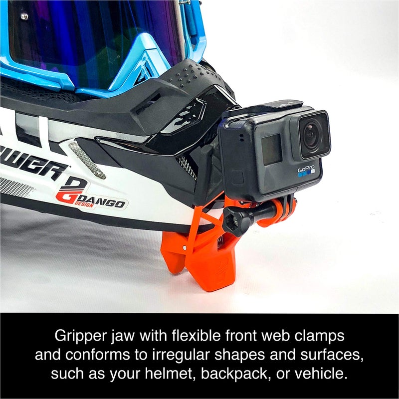 Dango Design Gripper Mount - Universal Clamp Mount for Action Cameras, Use as a Mount on Motorcycle, Powersports Helmets & More (Stealth Black) - Image 4