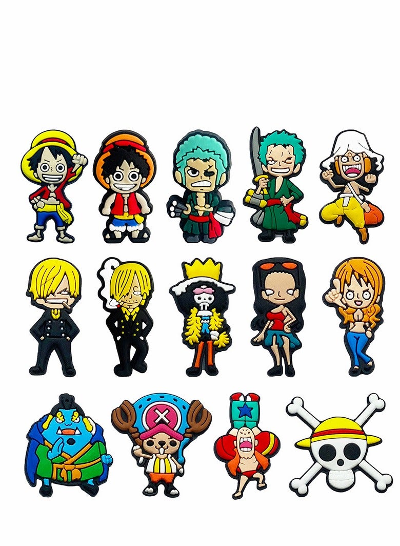 KASTWAVE Crocs Charm Crocs Accesories Shoe Charms One Piece 14 Pcs - Image 1
