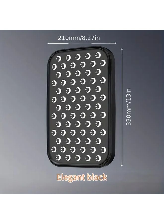 Black Pressurized Large Shower Head 13 Inch ABS Overhead Bath Spray - Image 1