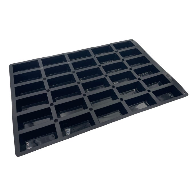 MOULFLEX PRO MINICAKE SILICONE MOLD CREATES 30 SMALL RECTANGULAR CAKES EASY TO USE CLEAN DISHWASHER FREEZER SAFE