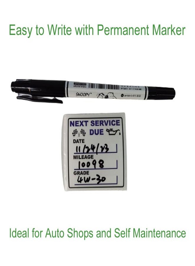 JINCH Oil Change Stickers, 300 Pcs 2 x 2 Inches Clear Oil Change Window Stickers for Vehicles Windshield, Removable Vinyl Next Service Due Reminder Sticker Labels for Car Maintenance - Image 4