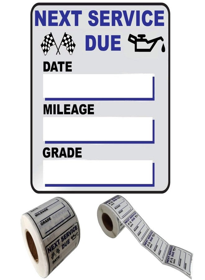 JINCH Oil Change Stickers, 300 Pcs 2 x 2 Inches Clear Oil Change Window Stickers for Vehicles Windshield, Removable Vinyl Next Service Due Reminder Sticker Labels for Car Maintenance - Image 1