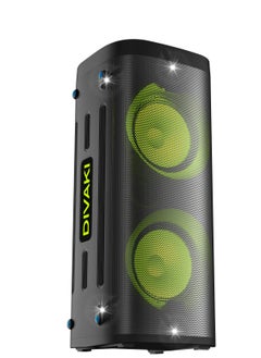 DIVAKI DIVAKI Extra Bass Portable Speaker 1000W, 2 Wireless Microphone Built In Rechargeable Battery, Bluetooth DT-R1000B  - Image 3