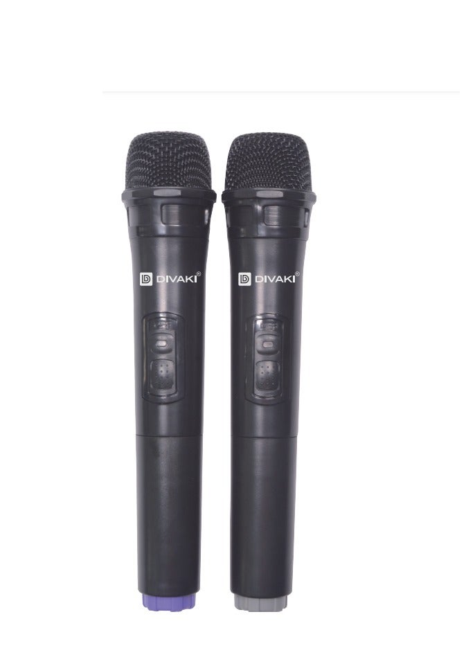 DIVAKI DIVAKI Extra Bass Portable Speaker 1000W, 2 Wireless Microphone Built In Rechargeable Battery, Bluetooth DT-R1000B  - Image 4