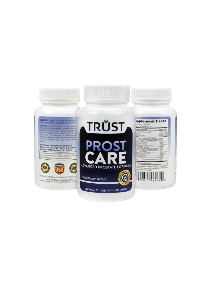 Trust prost care advanced prostate formula contain saw palmetto aids alleviation of prostate enlargement 60 caps - Image 4