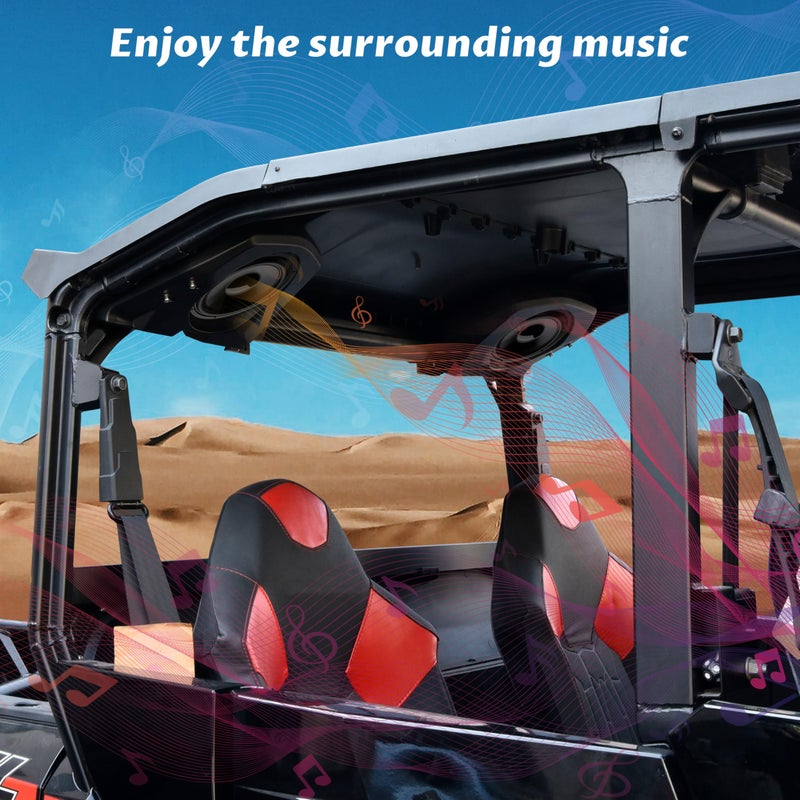SAUTVS Rear Roof Speakers Pods Enclosures Holders with Brackets for Polaris General 1000/4 1000/XP 1000/XP4 1000 2020-2025 Accessories (Support 6.5" Speakers, One Pair, Replace #2637784, 2637785) - Image 3