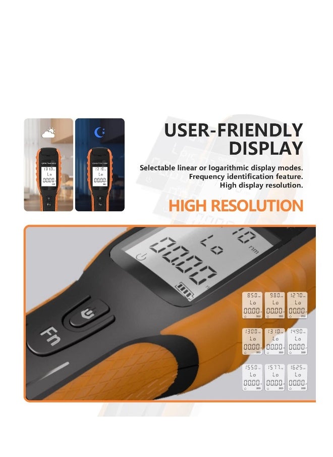 Generic Mini Optic Fiber Cable Tester, Fiber Optic Tools with 400mAh Lithium Battery, Optical Fiber Power Meter for FC/SC/ST Universal Connector, Fiber Optic Light Meter  - Image 2