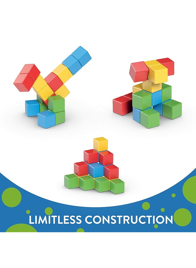 جيوماغ لعبة ماجيكوب التعليمية المغناطيسية متعددة الألوان مصنوعة في سويسرا، مصنوعة من بلاستيك معاد تدويره بنسبة 100%، مفتوحة النهاية، مناسبة للأطفال من عمر سنة فما فوق، 16 قطعة - Image 3