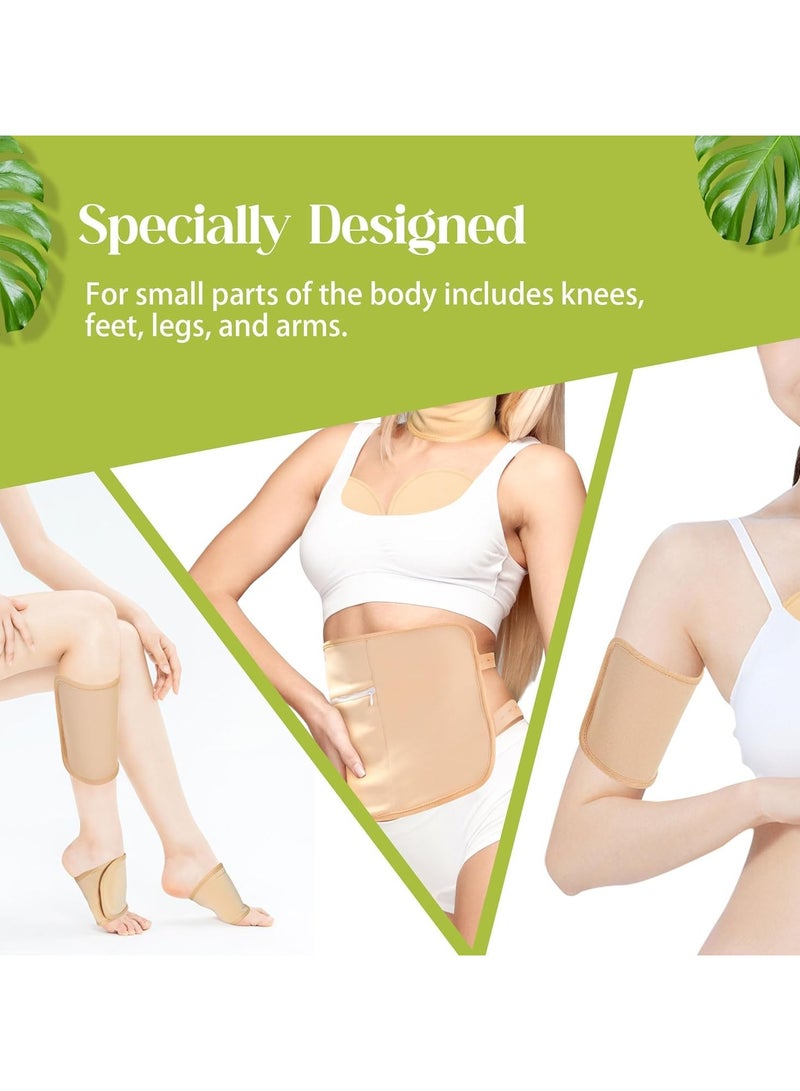 general 8pcs Castor Oil Packs, Reusable Castor Oil Organic Cotton Packs Liver Detox Insomnia and Inflammation Suitable for Neck Arms Waist Knees with Adjustable Elastic Strap - Image 2